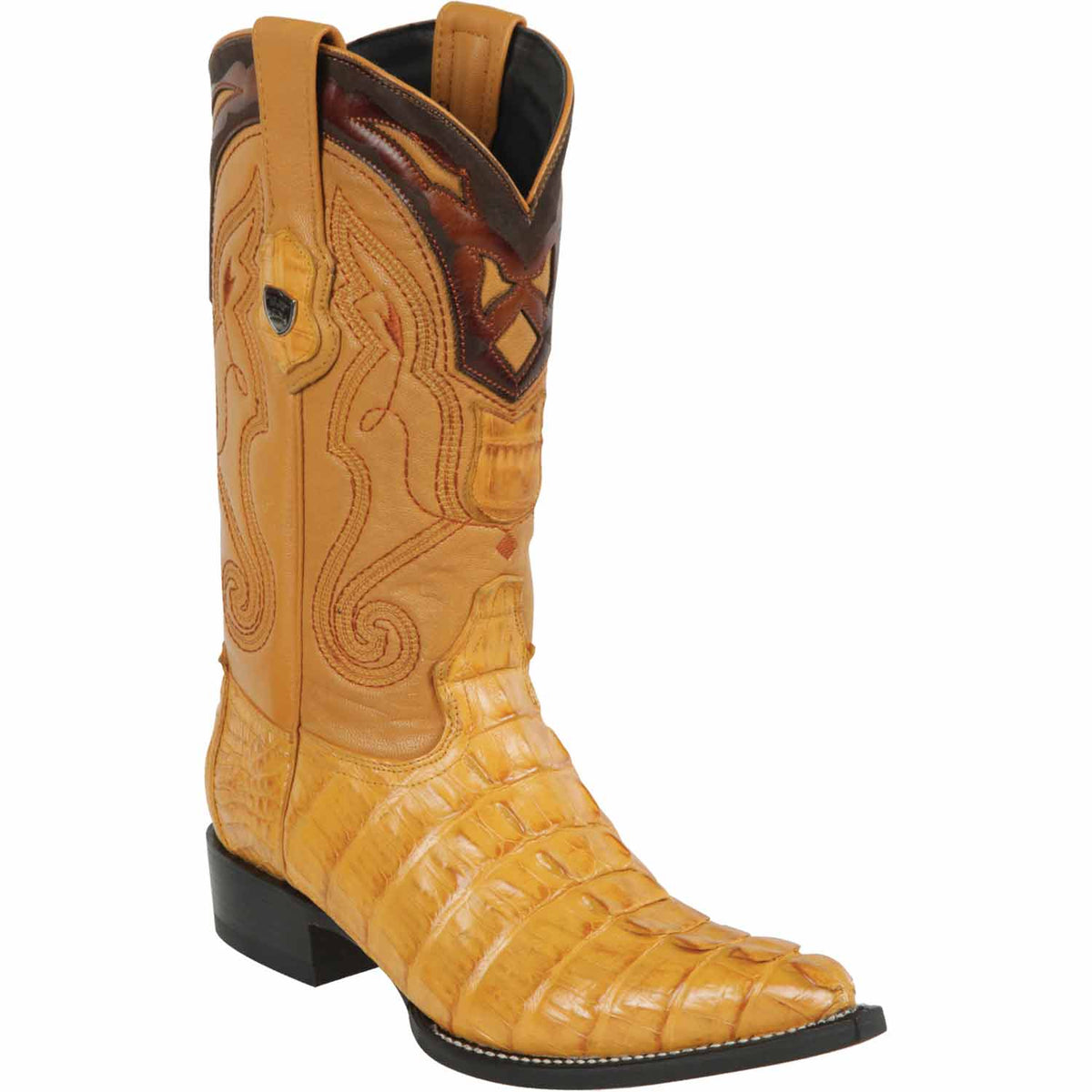 Wild West Boots Boots 6 Men&#39;s Wild West Caiman Tail Skin 3X Toe Boot 2950102