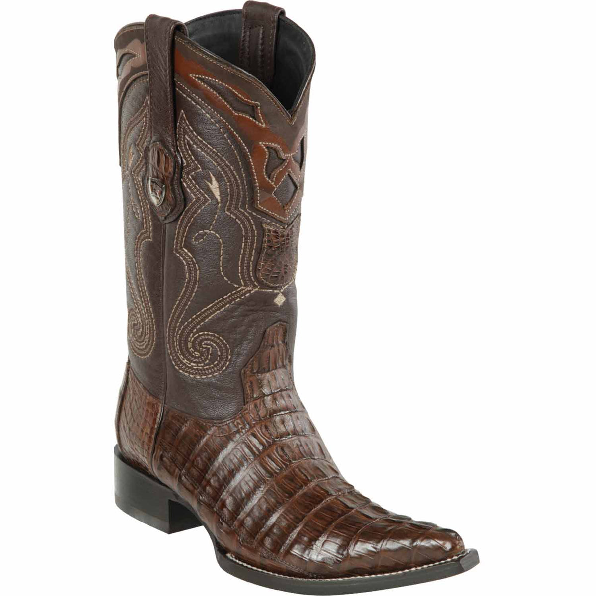 Wild West Boots Boots 6 Men&#39;s Wild West Caiman Tail Skin 3X Toe Boot 2950107