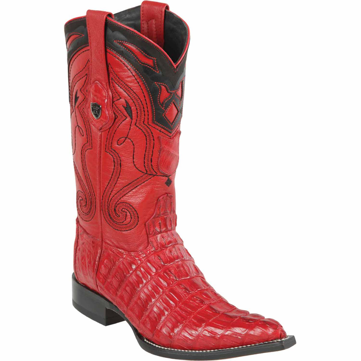 Wild West Boots Boots 6 Men&#39;s Wild West Caiman Tail Skin 3X Toe Boot 2950112