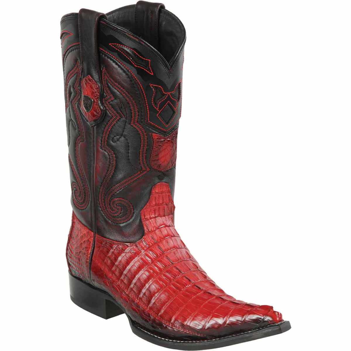 Wild West Boots Boots 6 Men&#39;s Wild West Caiman Tail Skin 3X Toe Boot 2950129