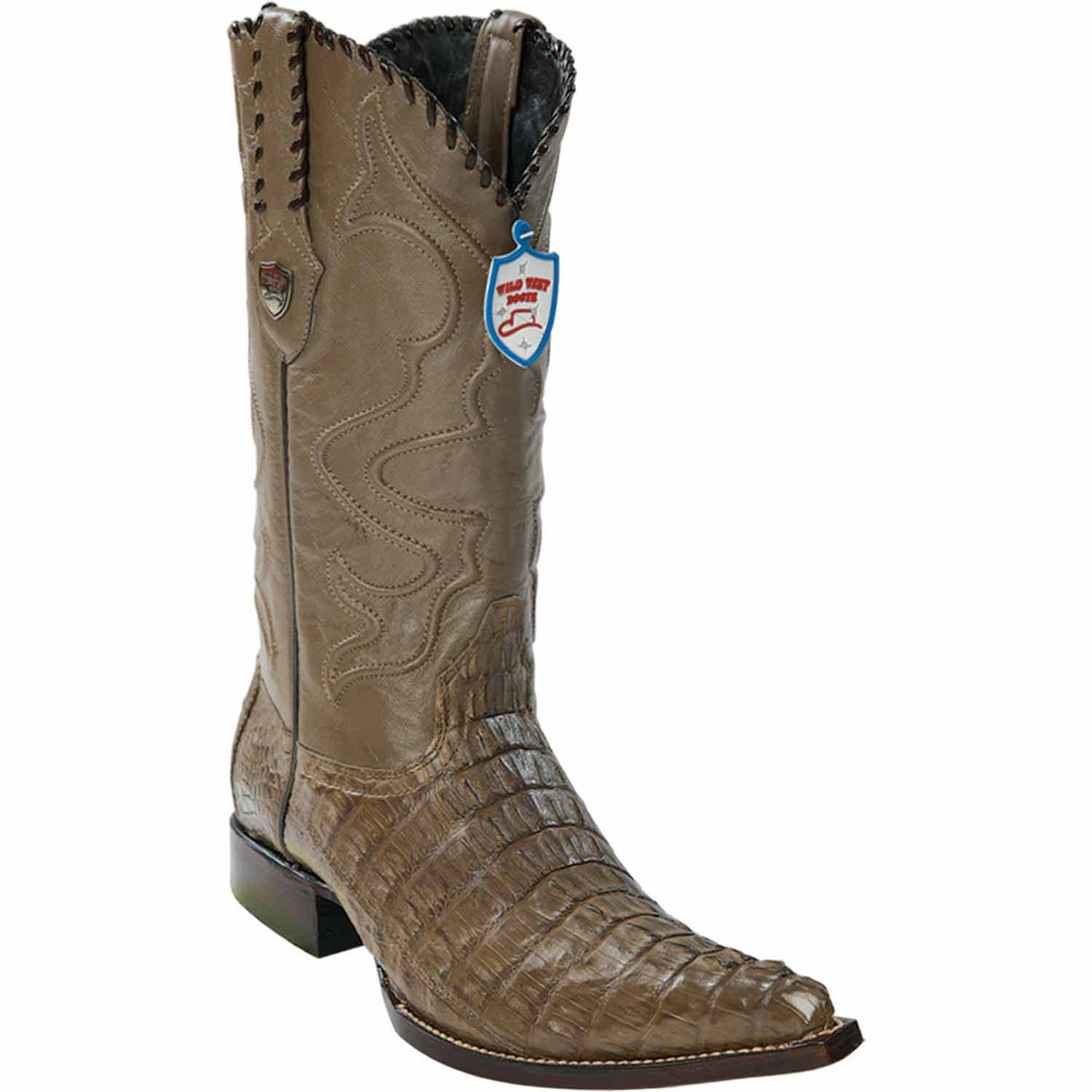 Wild West Boots Boots 6 Men&#39;s Wild West Caiman Tail Skin 3X Toe Boot 2950165