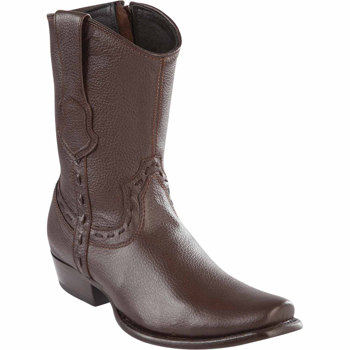 Wild West Boots Boots 6 Men&#39;s Wild West Elk Skin Dubai Toe Short Boot 279B5107