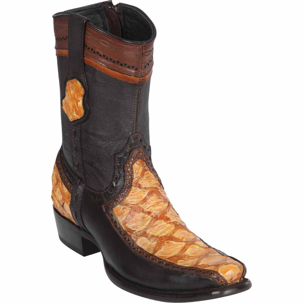 Wild West Boots Boots 6 Men&#39;s Wild West Monster Fish with Deer Dubai Toe Short Boot 279BF1001