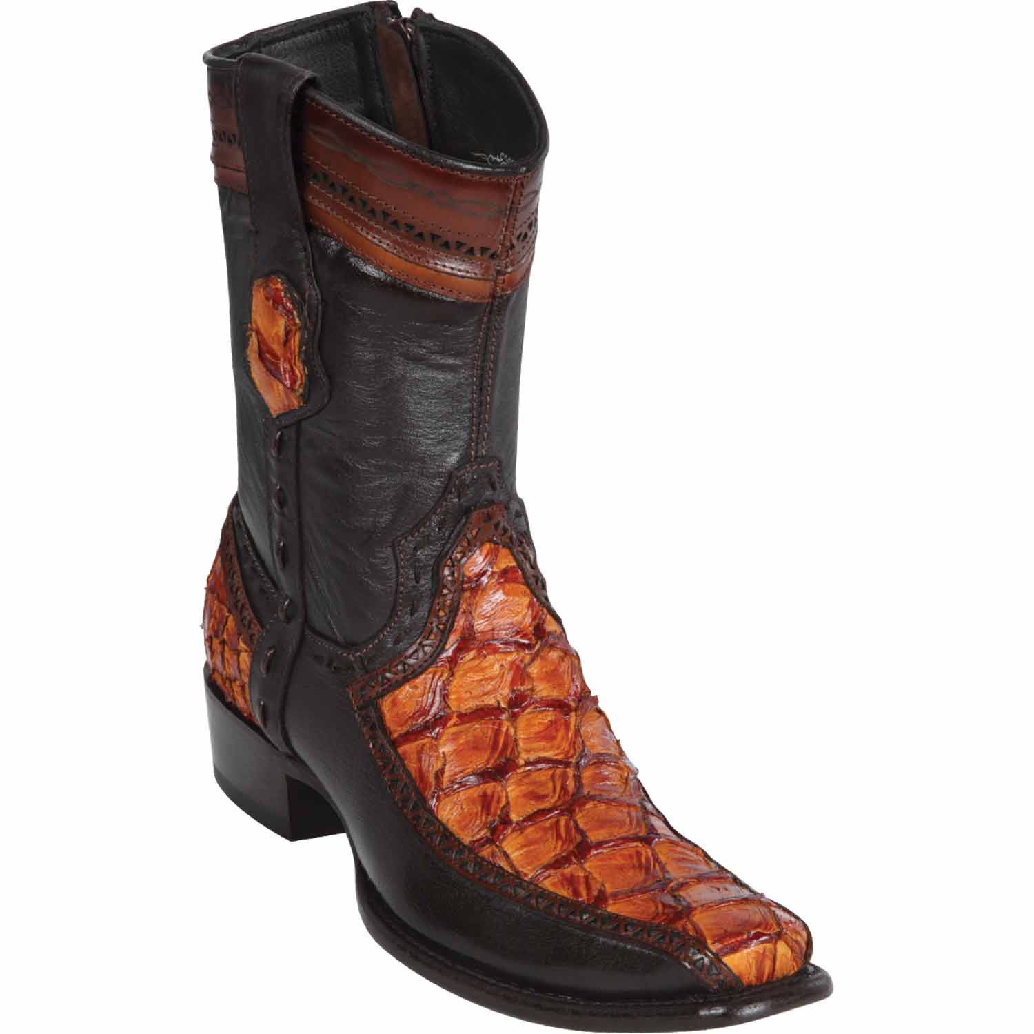 Wild West Boots Boots 6 Men's Wild West Monster Fish with Deer Dubai Toe Short Boot 279BF1001