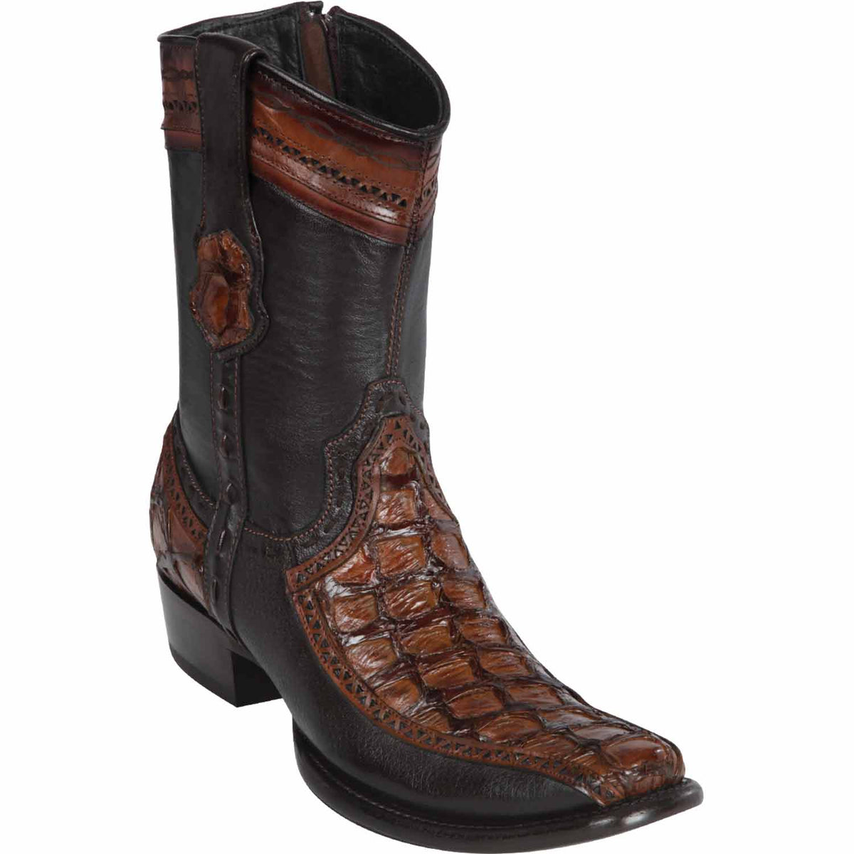 Wild West Boots Boots 6 Men&#39;s Wild West Monster Fish with Deer Dubai Toe Short Boot 279BF1007