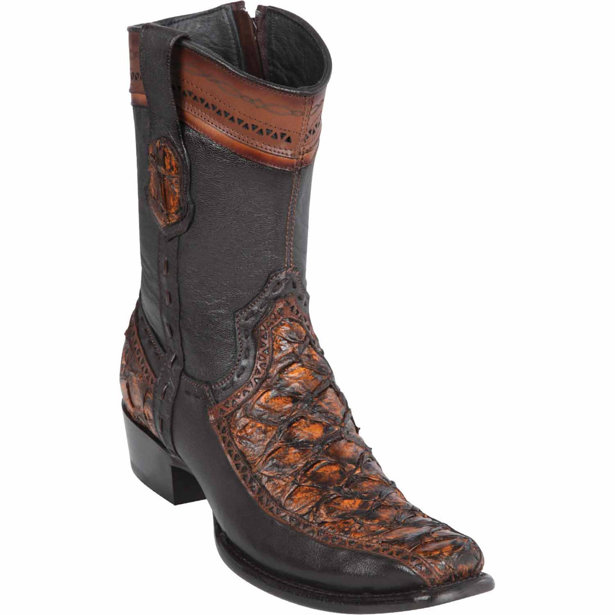 Wild West Boots Boots 6 Men&#39;s Wild West Monster Fish with Deer Dubai Toe Short Boot 279BF1088