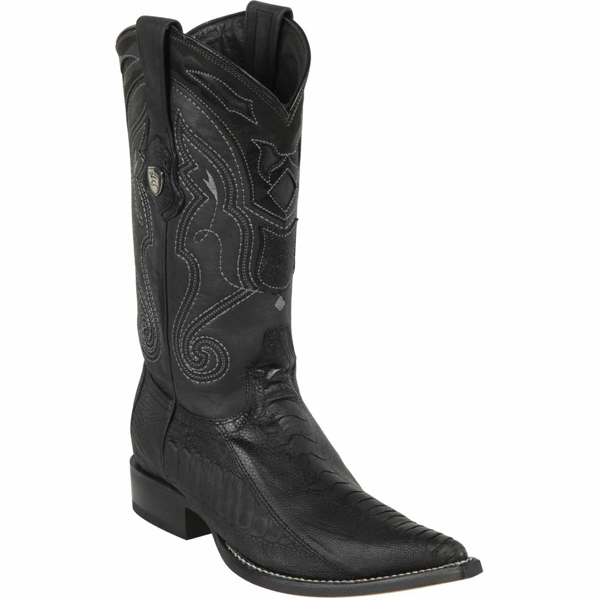 Wild West Boots Boots 6 Men&#39;s Wild West Ostrich Leg Grasso Skin 3X Toe Boot 295G0505