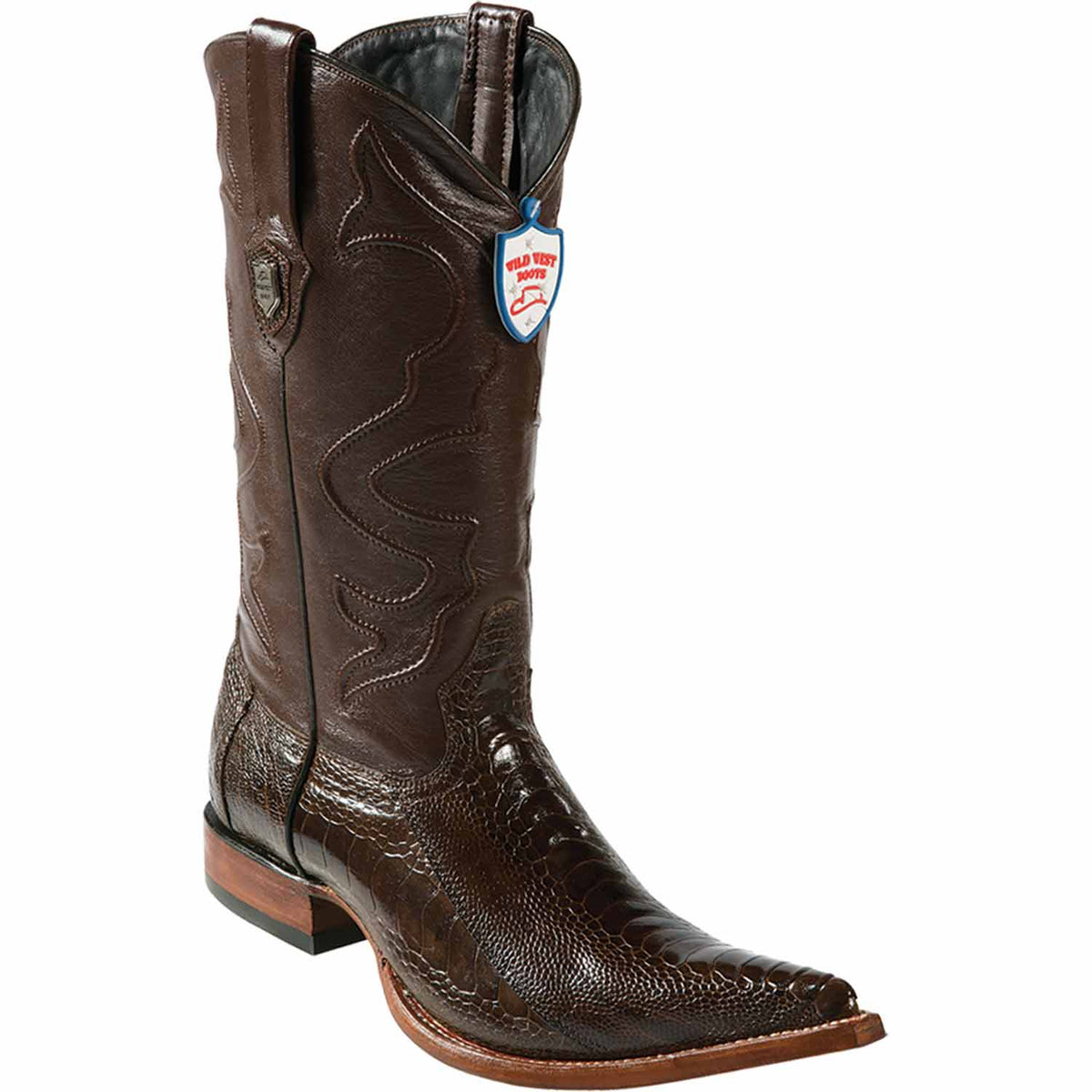 Wild West Boots Boots 6 Men&#39;s Wild West Ostrich Leg Skin 3X Toe Boot 2950507