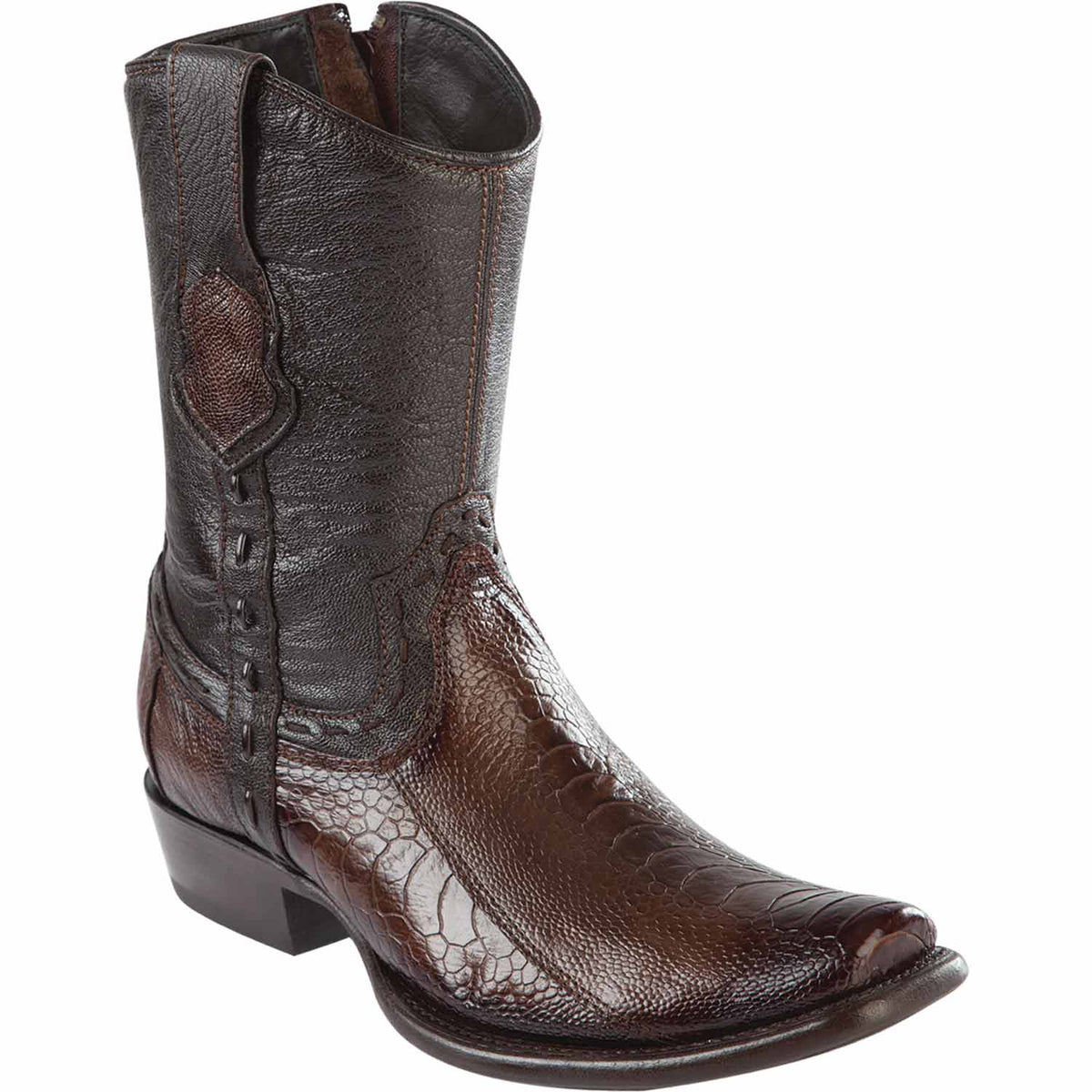 Wild West Boots Boots 6 Men&#39;s Wild West Ostrich Leg Skin Dubai Toe Short Boot 279B0516