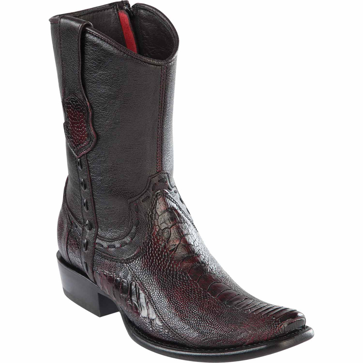 Wild West Boots Boots 6 Men&#39;s Wild West Ostrich Leg Skin Dubai Toe Short Boot 279B0518