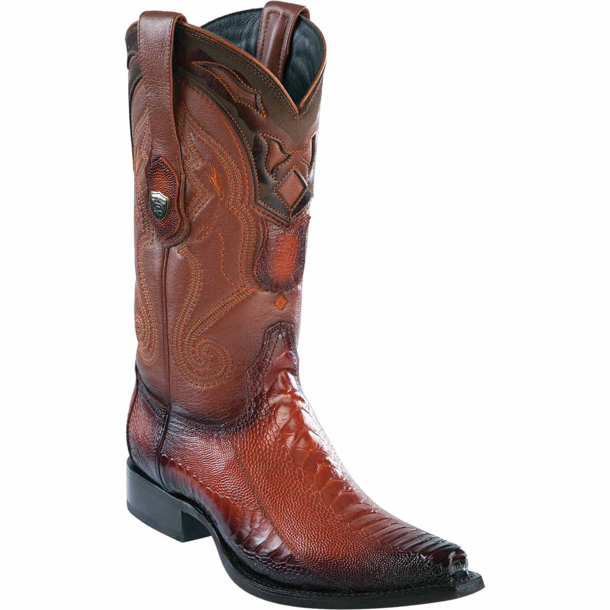 Wild West Boots Boots 6 Men&#39;s Wild West Ostrich Leg Skin Snip Toe Boot 2940557