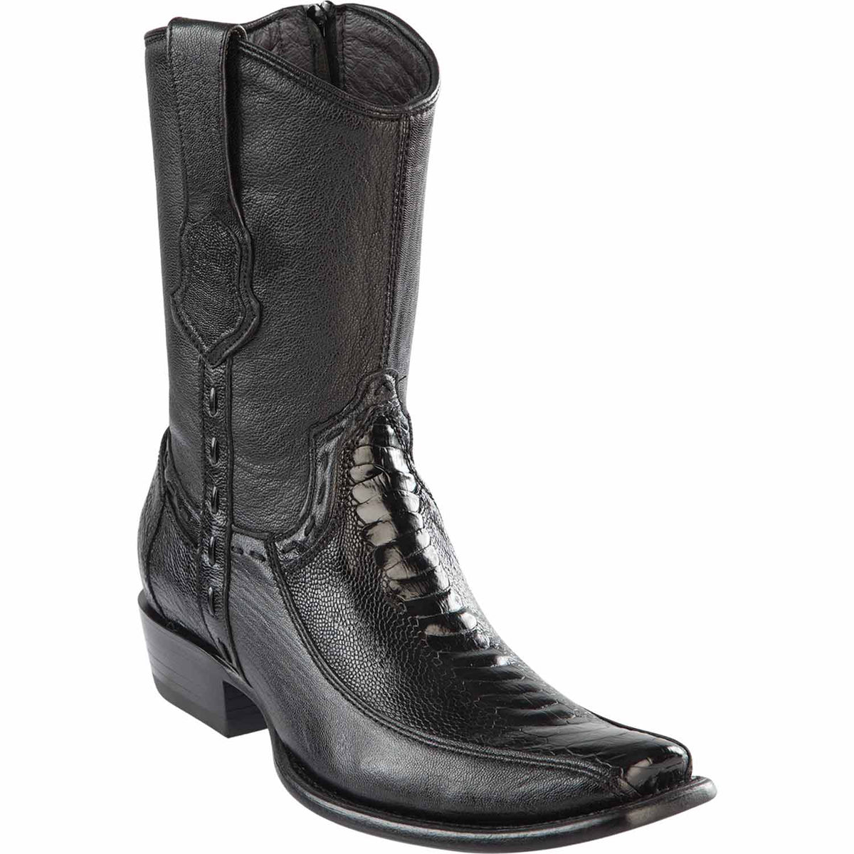 Wild West Boots Boots 6 Men&#39;s Wild West Ostrich Leg with Deer Dubai Toe Short Boot 279BF0505