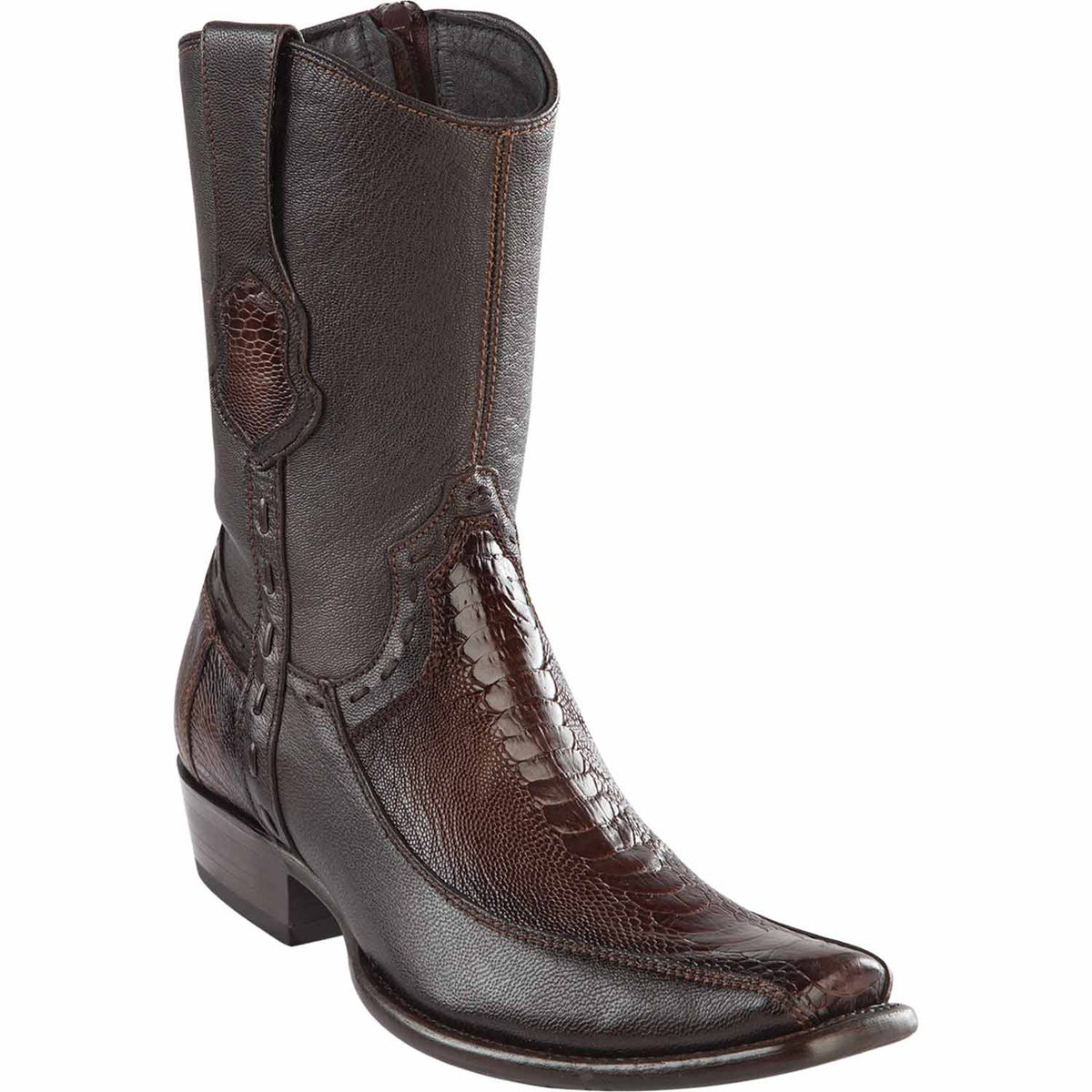 Wild West Boots Boots 6 Men&#39;s Wild West Ostrich Leg with Deer Dubai Toe Short Boot 279BF0516