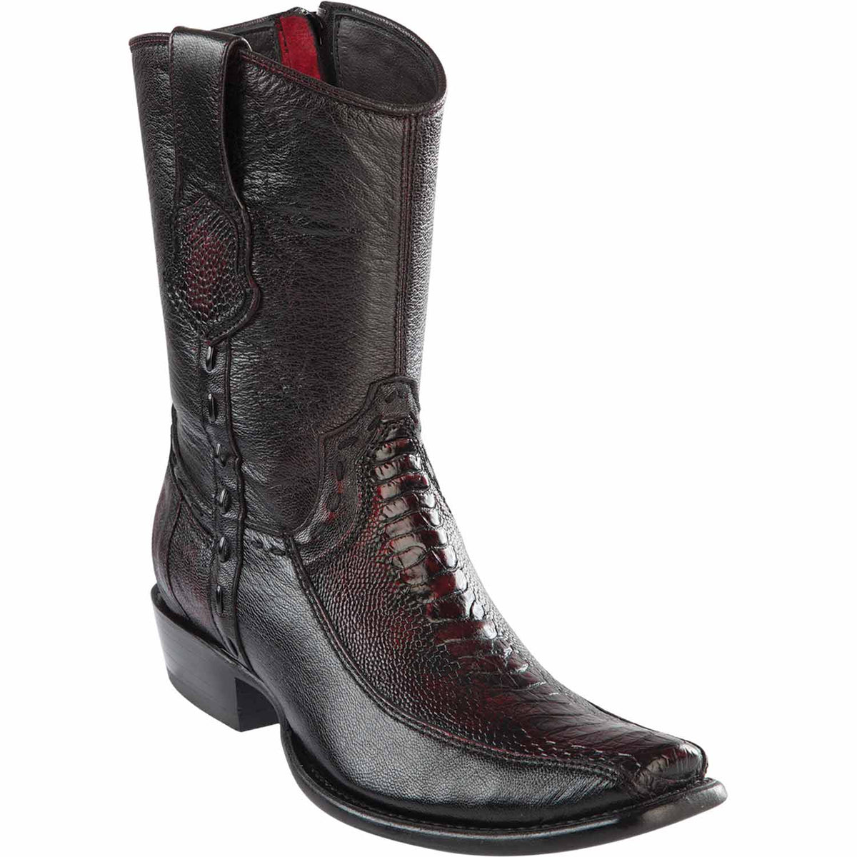 Wild West Boots Boots 6 Men&#39;s Wild West Ostrich Leg with Deer Dubai Toe Short Boot 279BF0518