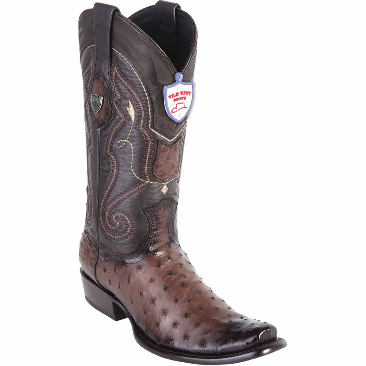 Wild West Boots Boots 6 Men&#39;s Wild West Ostrich Skin Dubai Toe Boot 2790316