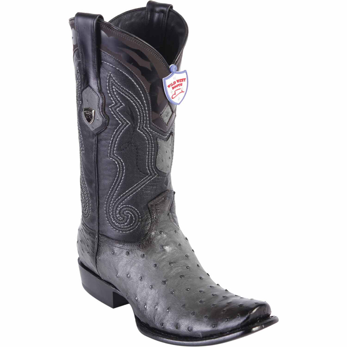 Wild West Boots Boots 6 Men&#39;s Wild West Ostrich Skin Dubai Toe Boot 2790338