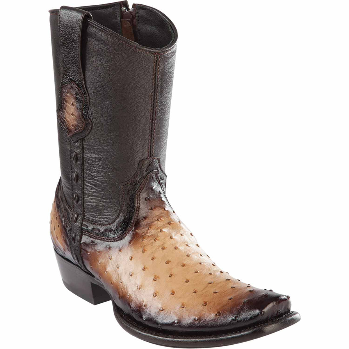 Wild West Boots Boots 6 Men&#39;s Wild West Ostrich Skin Dubai Toe Short Boot 279B0315