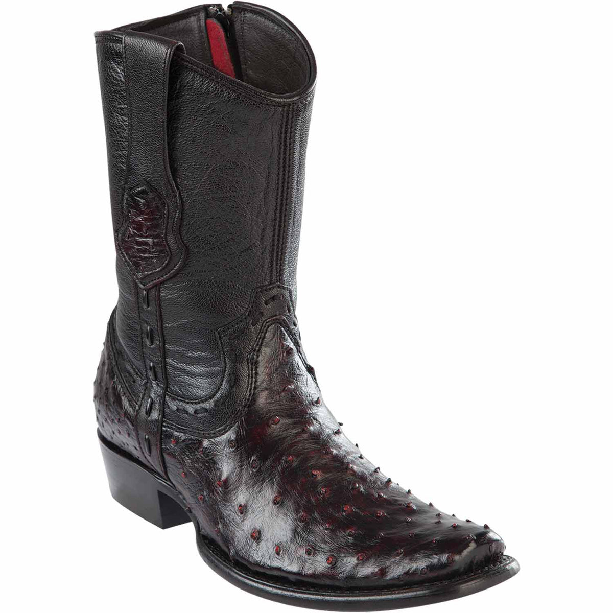 Wild West Boots Boots 6 Men&#39;s Wild West Ostrich Skin Dubai Toe Short Boot 279B0318