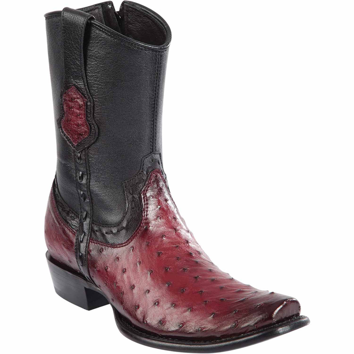 Wild West Boots Boots 6 Men&#39;s Wild West Ostrich Skin Dubai Toe Short Boot 279B0343