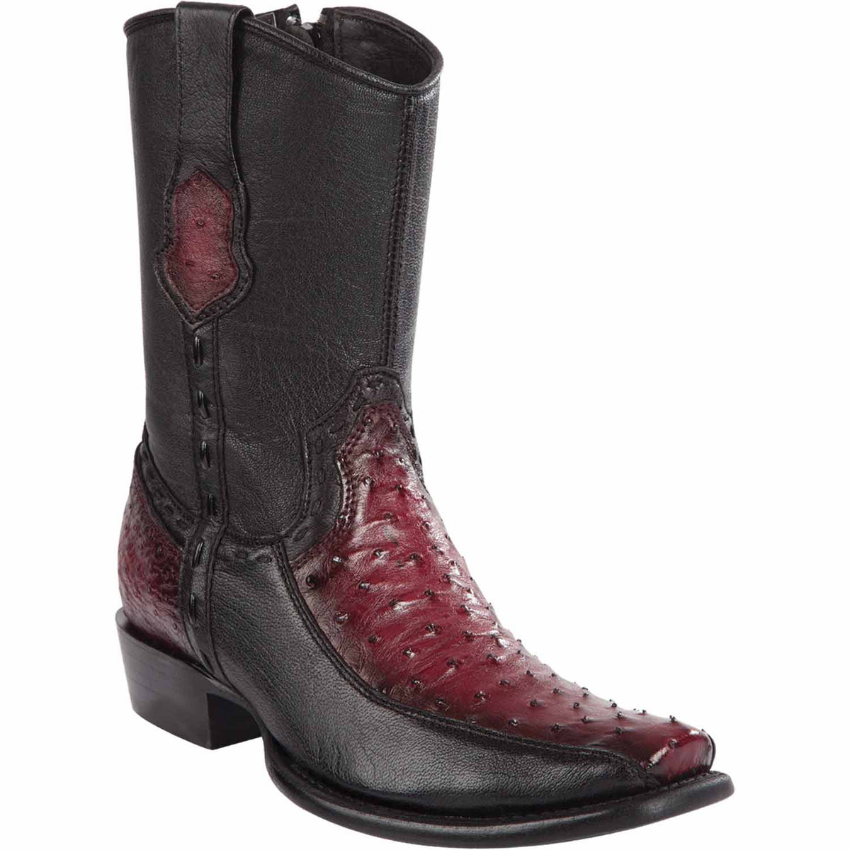 Wild West Boots Boots 6 Men&#39;s Wild West Ostrich with Deer Dubai Toe Short Boot 279BF0343