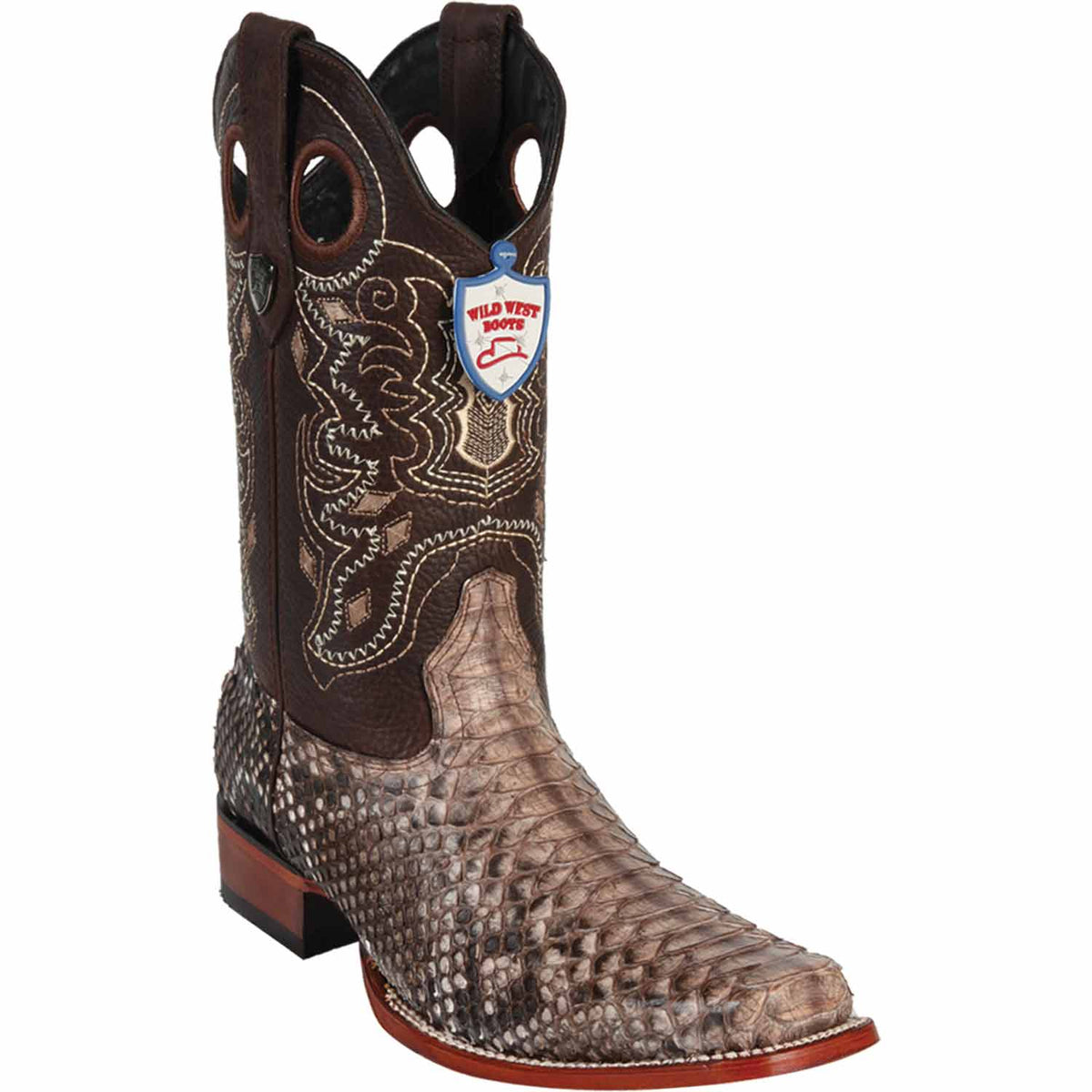 Wild West Boots Boots 6 Men&#39;s Wild West Python Skin Rodeo Toe Boot 28185785