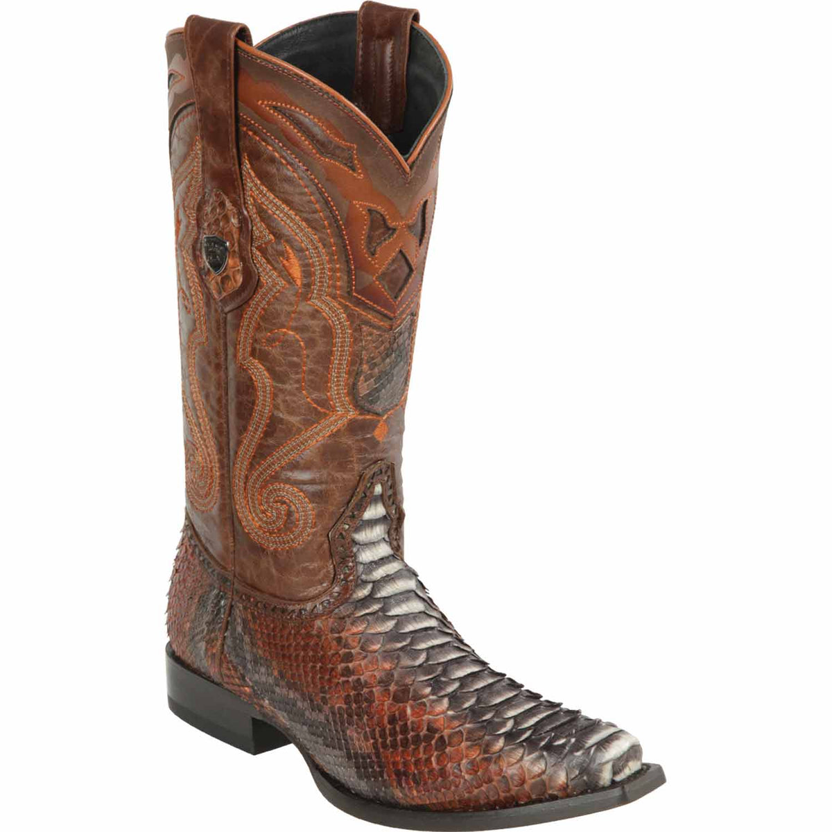 Wild West Boots Boots 6 Men&#39;s Wild West Python Skin Snip Toe Boot 2945788