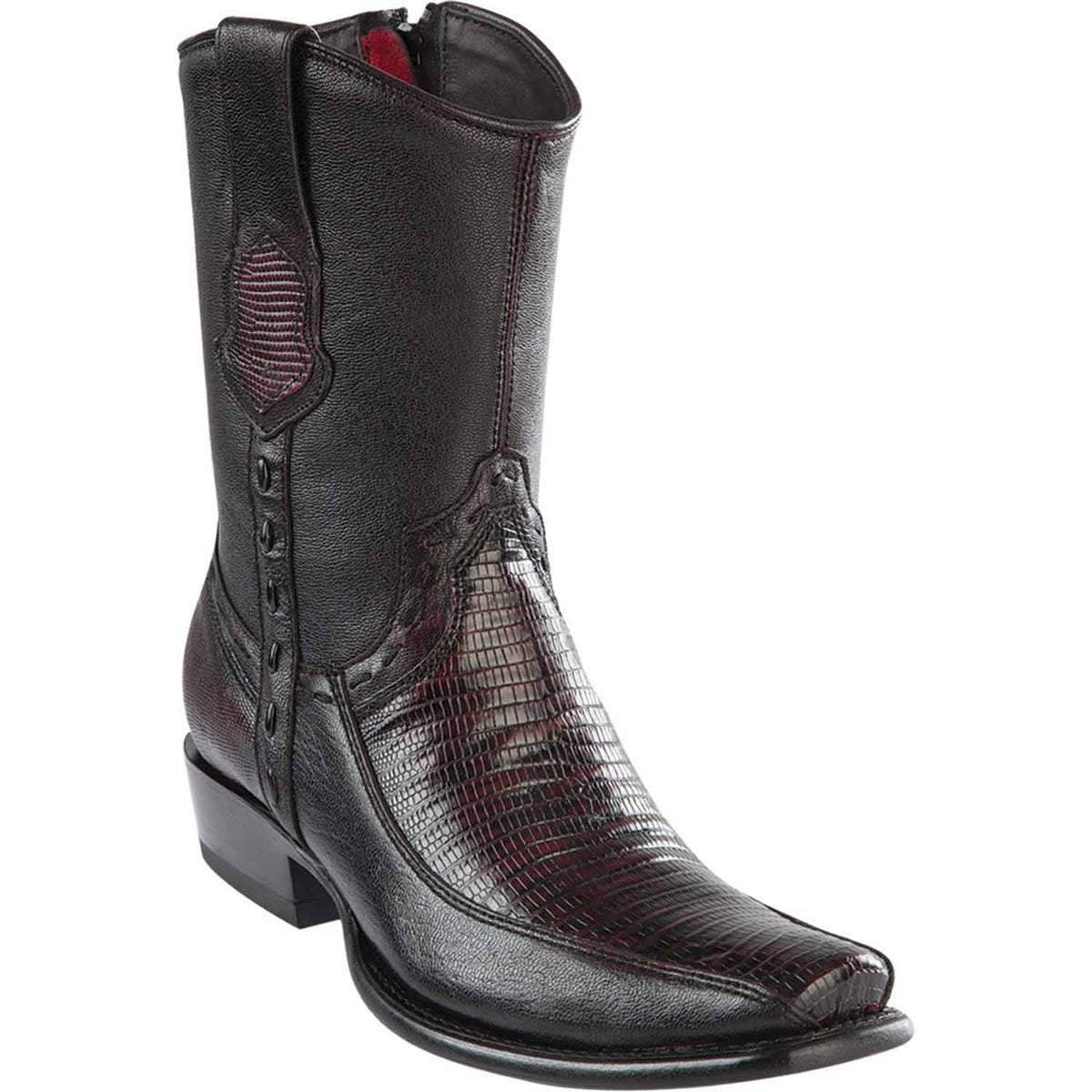 Wild West Boots Boots 6 Men&#39;s Wild West Teju Lizard with Deer Dubai Toe Short Boot 279BF0718