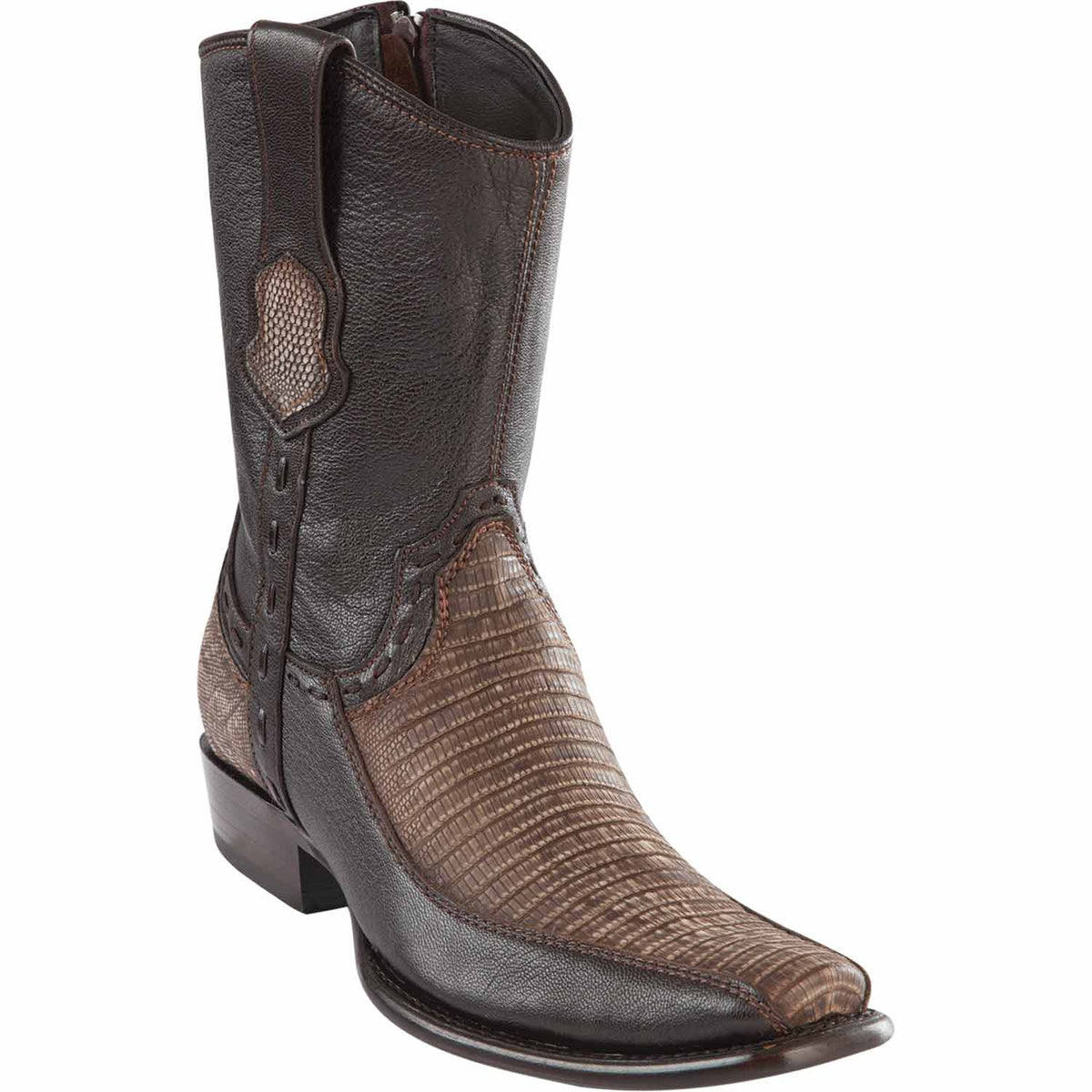 Wild West Boots Boots 6 Men&#39;s Wild West Teju Lizard with Deer Dubai Toe Short Boot 279BF0735