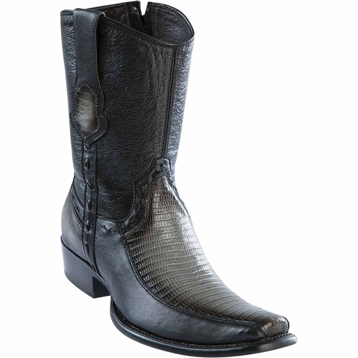 Wild West Boots Boots 6 Men&#39;s Wild West Teju Lizard with Deer Dubai Toe Short Boot 279BF0738