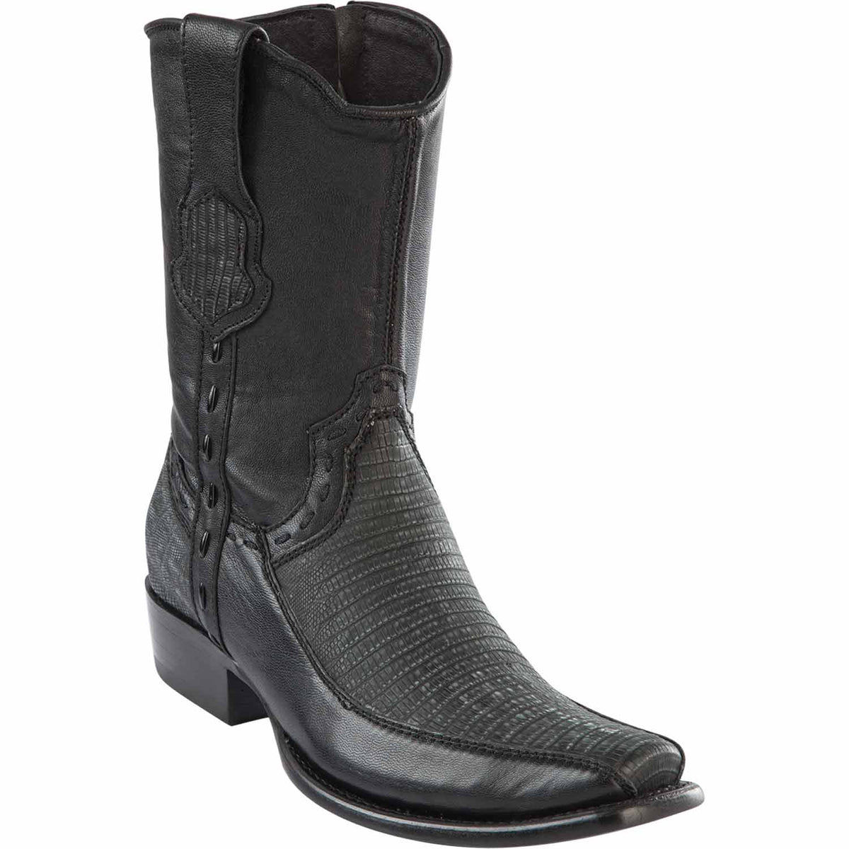 Wild West Boots Boots 6 Men&#39;s Wild West Teju Lizard with Deer Dubai Toe Short Boot 279BF0774