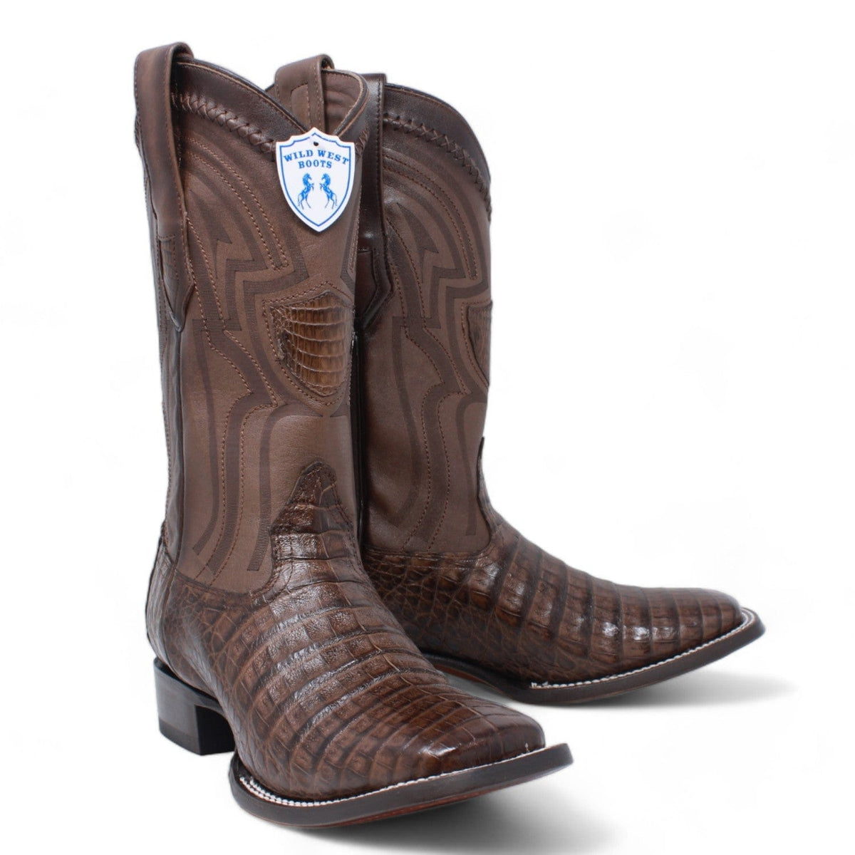 Wild West Boots Boots Men&#39;s Wild West Caiman Belly Ranch Toe Boot 2824L8207