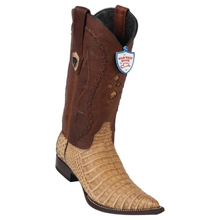 Wild West Boots Boots Men&#39;s Wild West Caiman Belly Skin 3X Toe Boot 2958251