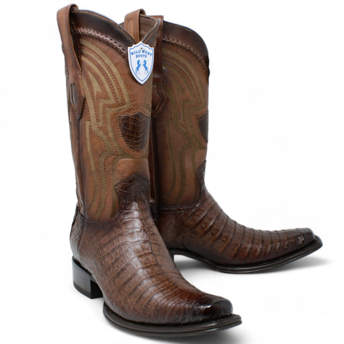 Wild West Boots Boots Men&#39;s Wild West Caiman Belly Square Toe Boot 277L8216