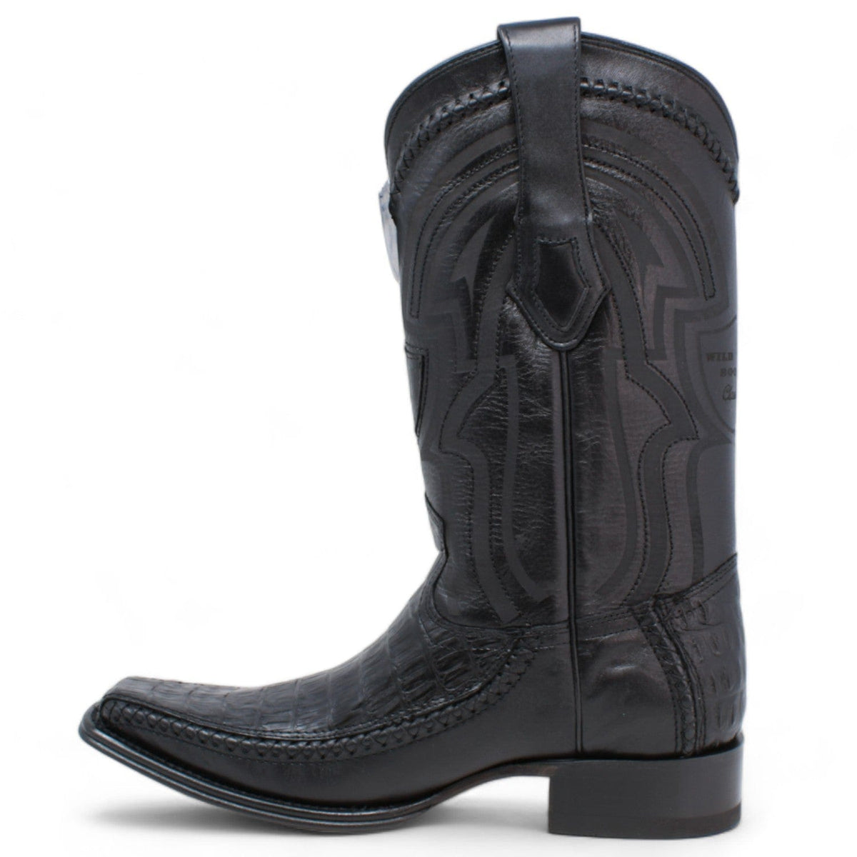 Wild West Boots Boots Men&#39;s Wild West Caiman Belly with Deer Square Toe Boot 276F8205