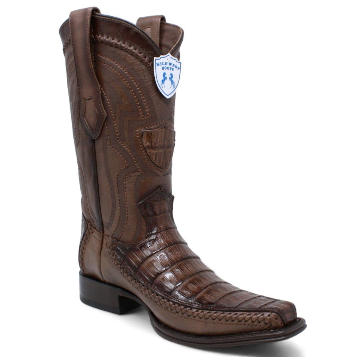 Wild West Boots Boots Men&#39;s Wild West Caiman Belly with Deer Square Toe Boot 277LF8216