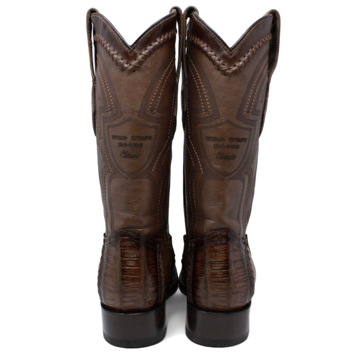 Wild West Boots Boots Men&#39;s Wild West Caiman Belly with Deer Square Toe Boot 277LF8216