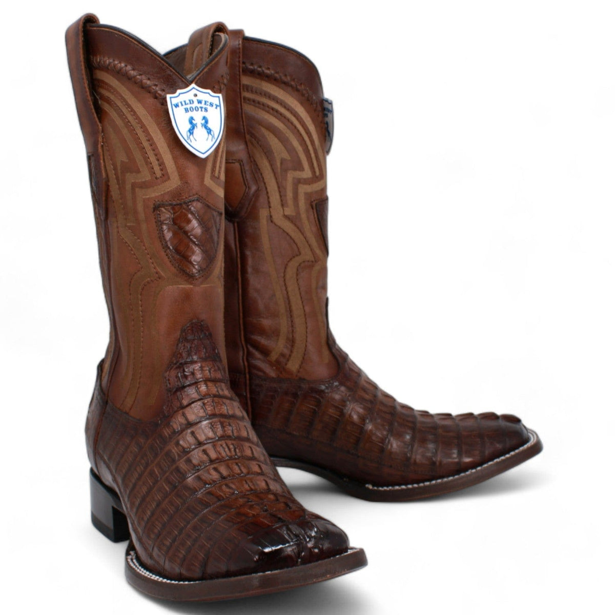 Wild West Boots Boots Men&#39;s Wild West Caiman Tail Ranch Toe Boot 2824L0116