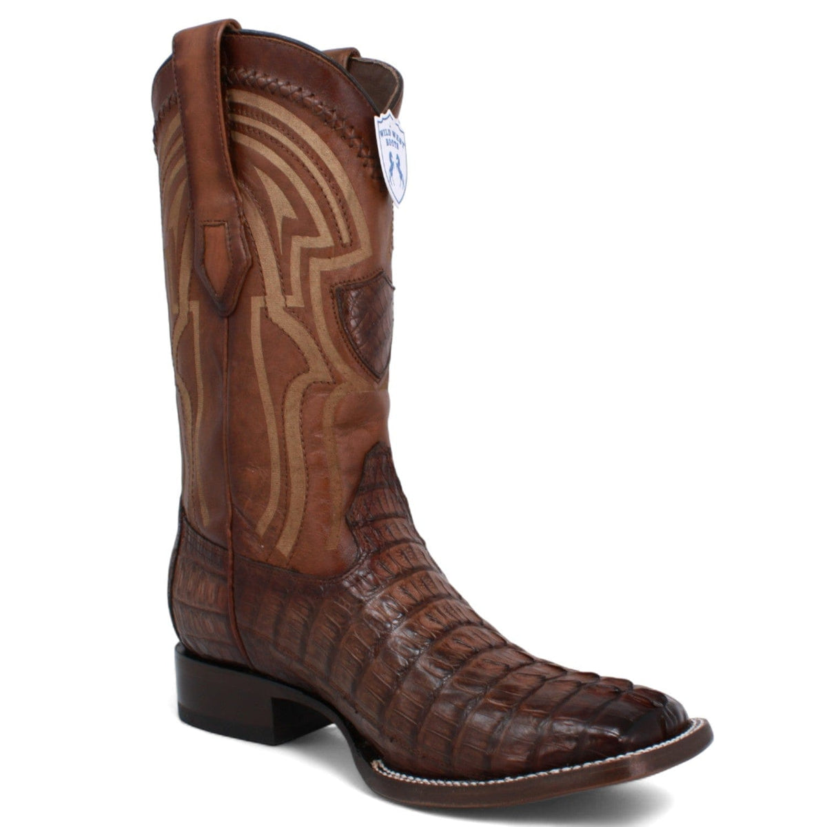 Wild West Boots Boots Men&#39;s Wild West Caiman Tail Ranch Toe Boot 2824L0116