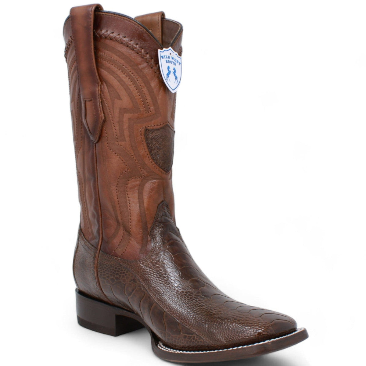 Wild West Boots Boots Men&#39;s Wild West Ostrich Leg Ranch Toe Boot 2824L0507