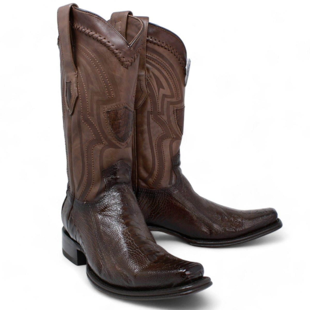 Wild West Boots Boots Men&#39;s Wild West Ostrich Leg Square Toe Boot 277L0516