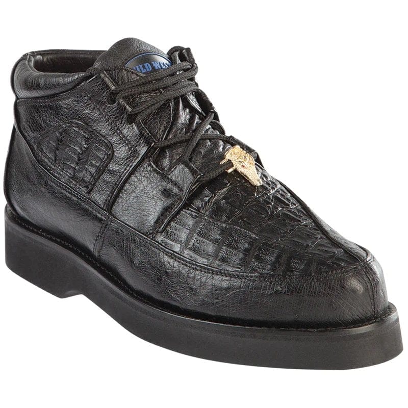 Wild West Boots Shoes 6 Men&#39;s Wild West Boots Caiman and Smooth Ostrich Skin Shoe 2ZA052805