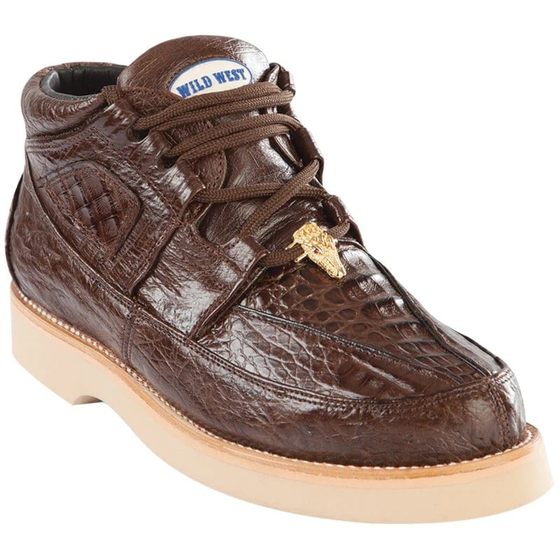Wild West Boots Shoes 6 Men&#39;s Wild West Boots Caiman and Smooth Ostrich Skin Shoe 2ZA052807