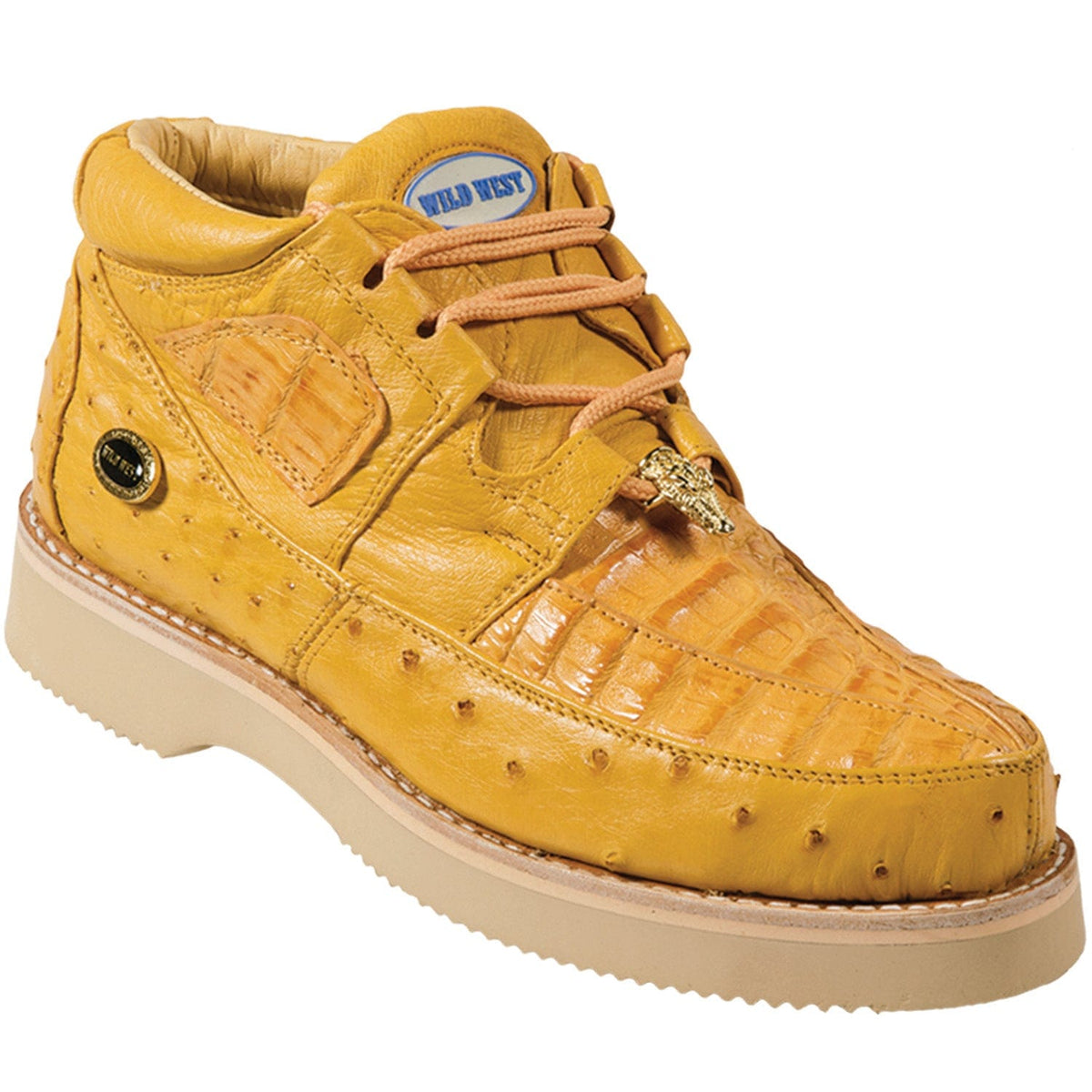 Wild West Boots Shoes Men&#39;s Wild West Boots Caiman and Ostrich Skin Shoe 2ZA050202